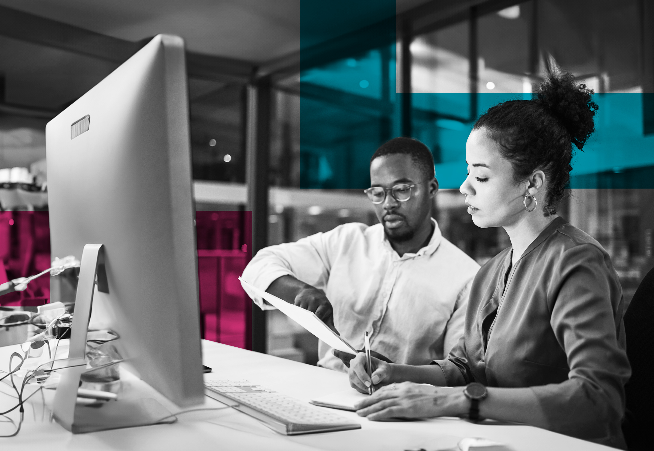 SINGLE-IMAGE_squares-two-employees-man-and-woman-working-with-computer-desktop_apr24