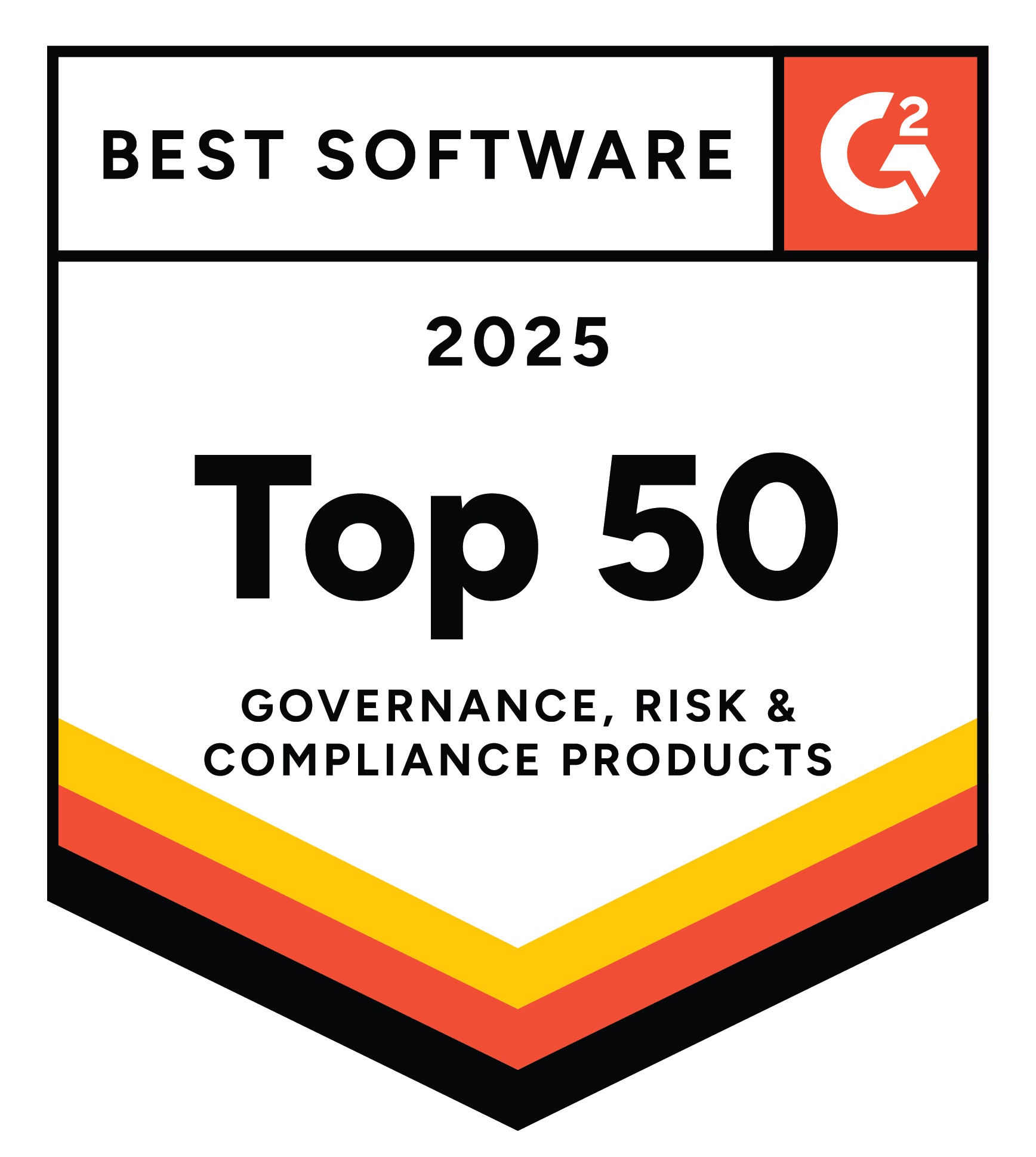 BADGE_G2-2025-Best-Software-GovernanceRiskCompliance-50_feb25